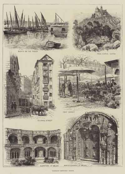 Wędrujące szkice, Lizbona (grafika) autorstwa English School