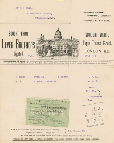 Paragon dla Lever Brothers Limited autorstwa English School