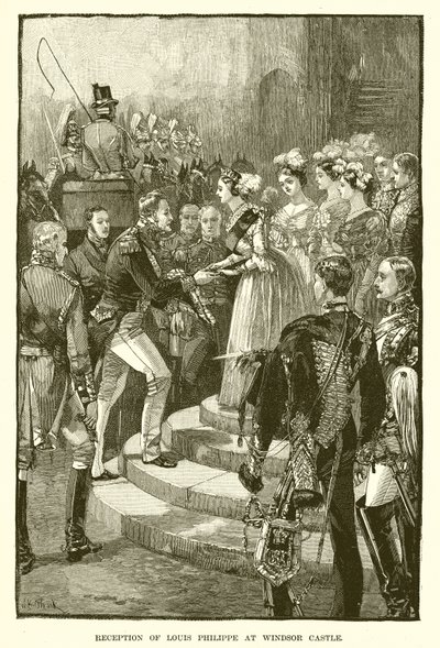 Przyjęcie Ludwika Filipa w zamku Windsor autorstwa English School