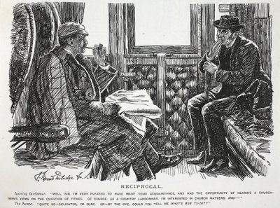 Wzajemność, ilustracja z Punch autorstwa English School