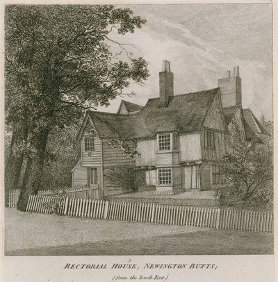 Rector House w Newington Butts, Southwark, Londyn, od południowego wschodu autorstwa English School