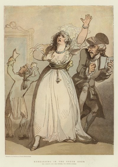 Próby w zielonym pokoju (chromolitho) autorstwa English School