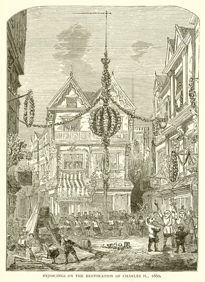 Radość z przywrócenia Karola II, 1660 autorstwa English School