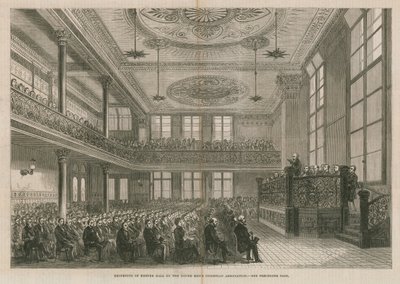 Ponowne otwarcie Exeter Hall w Londynie przez Stowarzyszenie Chrześcijańskich Młodych Mężczyzn autorstwa English School