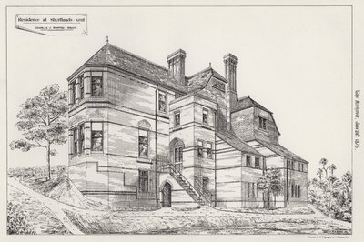 Rezydencja w Shortlands, Kent (grawerowanie) autorstwa English School