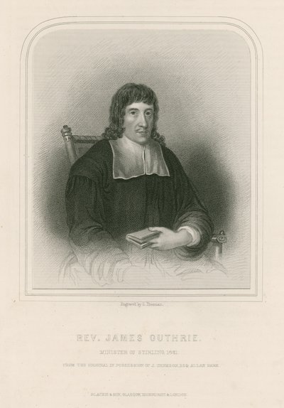 Wielebny James Guthrie, minister Stirling, 1661 autorstwa English School