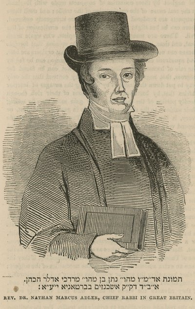 Wielebny Dr Nathan Marcus Adler, Naczelny Rabin Wielkiej Brytanii autorstwa English School