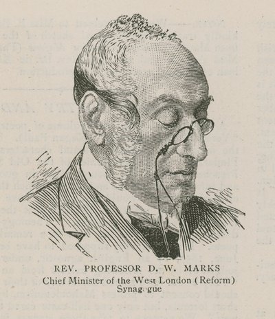 Wielebny Profesor D W Marks, Naczelny Minister Synagogi Zachodniego Londynu (reformowanej) autorstwa English School