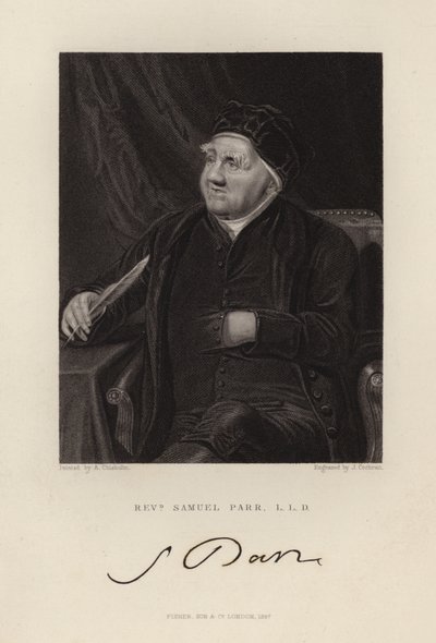 Wielebny Samuel Parr autorstwa English School