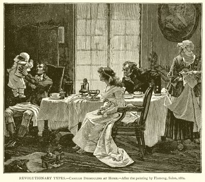 Rewolucyjne typy.-Camille Desmoulins w domu autorstwa English School