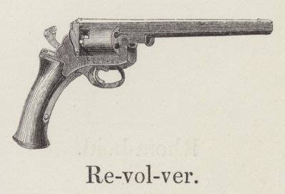 Rewolwer (grawerowanie) autorstwa English School