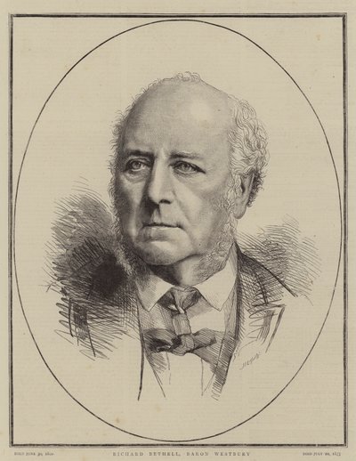 Richard Bethell, Baron Westbury (Grawerowanie) autorstwa English School