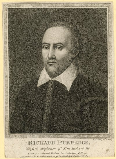 Richard Burbadge, pierwszy wykonawca Króla Ryszarda III autorstwa English School