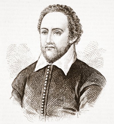 Richard Burbage, z oryginalnego portretu w Dulwich College autorstwa English School