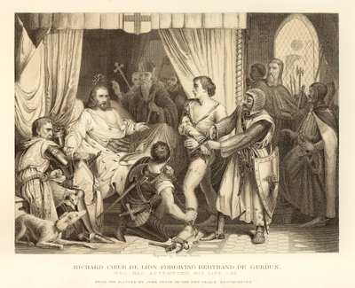 Ryszard Coeur De Lion przebaczający Bertrandowi De Gurdun autorstwa English School