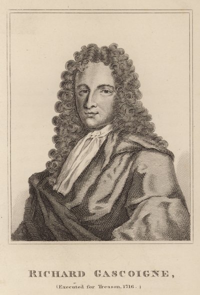 Richard Gascoigne, skazany za zdradę, 1716 autorstwa English School