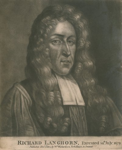 Richard Langhorn, stracony 14 lipca 1679 autorstwa English School