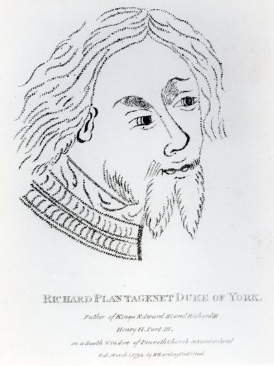 Richard of York, 3. książę Yorku, opublikowany w 1792 (rycina) autorstwa English School
