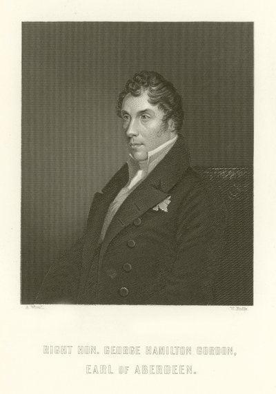 Prawy sędzia George Hamilton Gordon, hrabia Aberdeen autorstwa English School