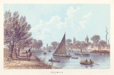 Tamiza: Chiswick (kolorowy grawerunek) autorstwa English School