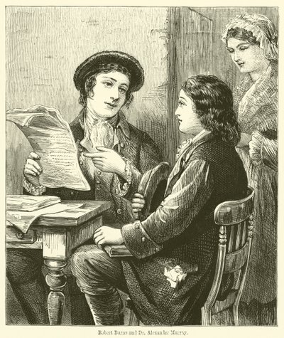 Robert Burns i dr Alexander Murray (grafika) autorstwa English School