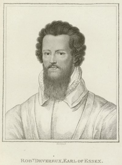 Robert Devereux, hrabia Essex (grawerunek) autorstwa English School