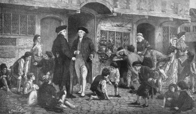 Robert Raikes, założyciel szkółek niedzielnych i dom, w którym odbyła się pierwsza szkółka niedzielna? autorstwa English School