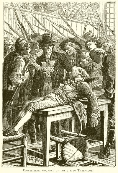 Robespierre ranny 9 dnia termidora autorstwa English School