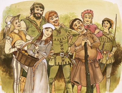 Robin Hood i jego weseli ludzie autorstwa English School