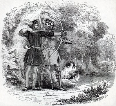 Robin Hood i Mały John autorstwa English School