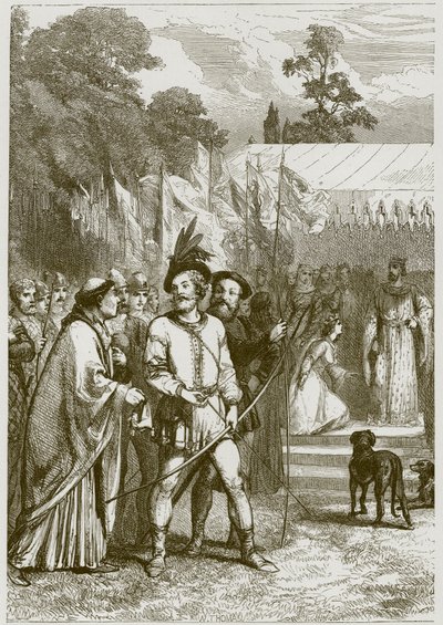 Robin Hood i królowa Katarzyna autorstwa English School