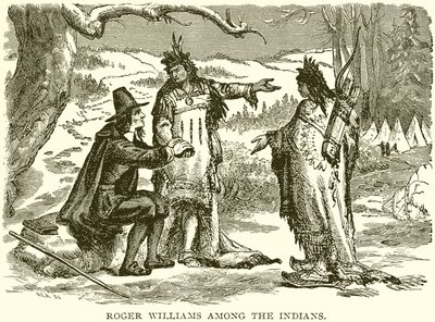 Roger Williams wśród Indian autorstwa English School