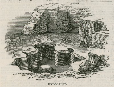 Willa rzymska odkryta na Lower Thames Street w Londynie: Hypocaust autorstwa English School