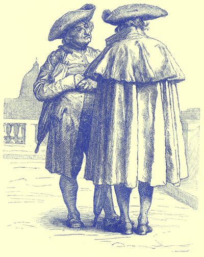 Kapłani rzymscy, ilustracja z Illustrated Travels, pod redakcją H. W. Batesa, wydana ok. 1880 r. (obraz ulepszony cyfrowo) autorstwa English School