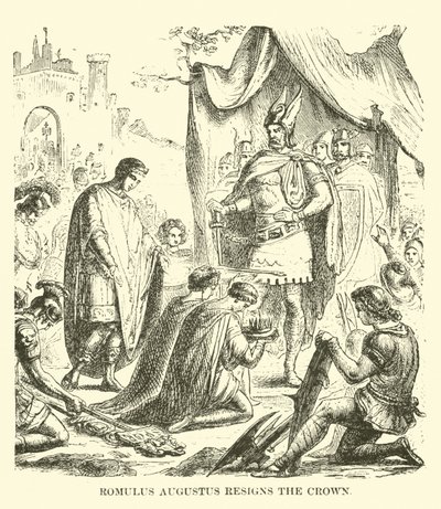 Romulus Augustus rezygnuje z korony autorstwa English School