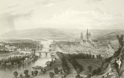 Rouen nad Sekwaną autorstwa English School