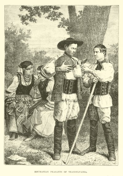 Rumuńscy chłopi z Transylwanii autorstwa English School