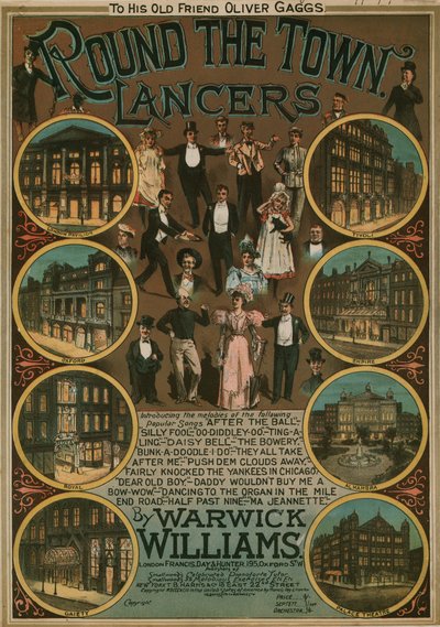 Round the Town Lancers Warwicka Williamsa; zapis nutowy autorstwa English School
