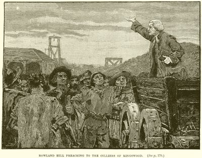 Rowland Hill przemawia do Colliers z Kingswood autorstwa English School