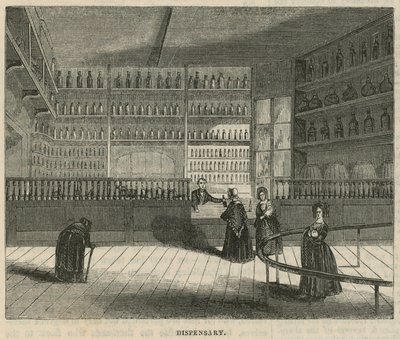 Royal Free Hospital, Londyn: przychodnia autorstwa English School