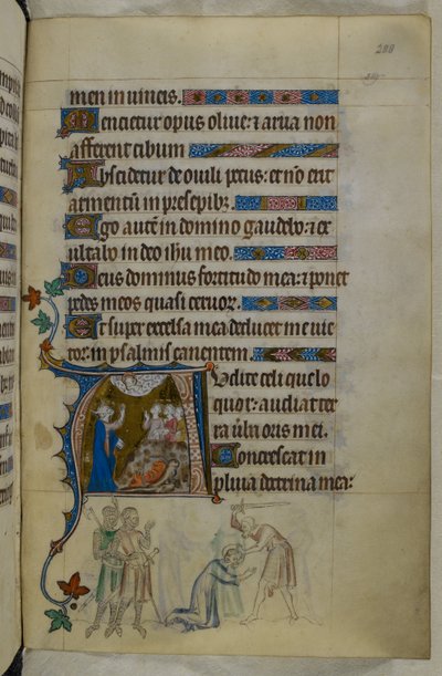 Królewski MS 2 B VII f.288r, z Psałterza Królowej Marii, ok. 1310-20 (welin) autorstwa English School