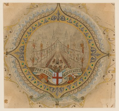 Królewska Procesja z wizytą Jej Królewskiej Mości w Katedrze Św. Pawła w Londynie, 27 lutego 1872 r autorstwa English School