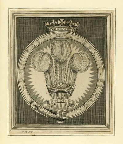 Królewskie motto. Honi Soit Qui Mal Y Pense autorstwa English School