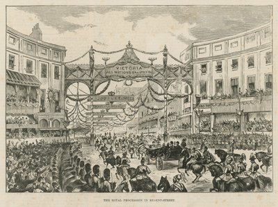 Procesja królewska na Regent Street autorstwa English School