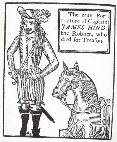 Rojalista rozbójnik James Hind (grafika) autorstwa English School