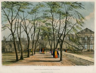 Ruiny z Avenue on the Parade, Tower of London Fire, 1841 autorstwa English School
