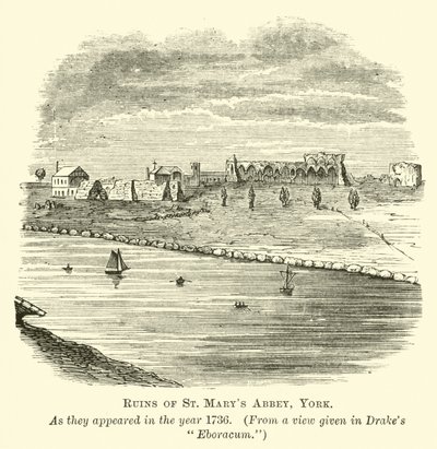 Ruiny opactwa St Marys, York autorstwa English School