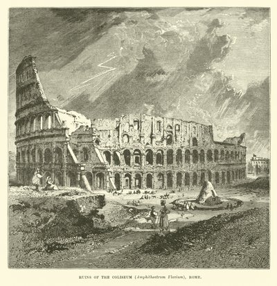 Ruiny Koloseum, Amphitheatrum Flavium, Rzym autorstwa English School