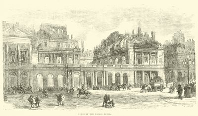 Ruiny Palais Royal, maj 1871 autorstwa English School