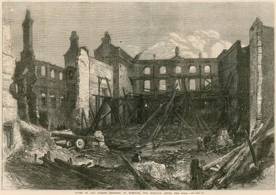 Ruiny teatru Surrey we wtorek rano po pożarze autorstwa English School